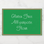 Etiket voor voedselverpakking Gluten Vrij multifun (Enkel label)