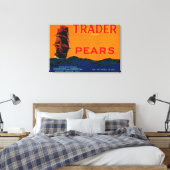 Etiket voor voetparels van de handelaarMedford, OF Canvas Afdruk (Insitu (Slaapkamer))