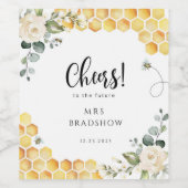 Etiket voor vrijgezellenfeest van bijen (Enkel label)