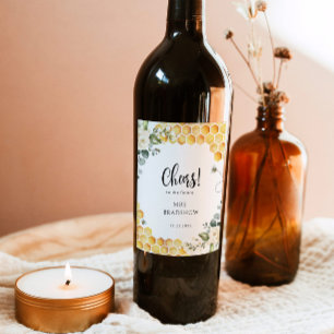 Etiket voor vrijgezellenfeest van bijen