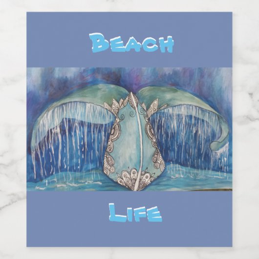 etiket voor walvisstaartwijn (Enkel label)