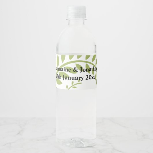 ETIKET VOOR  WATER VAN GROEN FERN (Voorkant)