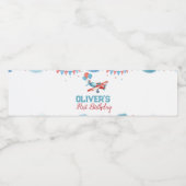 Etiket voor waterfles voor eerste verjaardag (Enkel label)