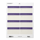 Etiket voor weddenschappen, Paars (Full Sheet)