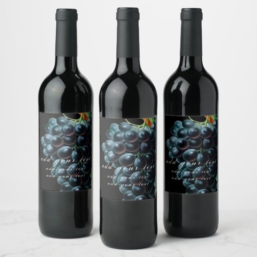 ETIKET VOOR WIJN : " DRUIVEN " (Flessen)