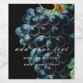 ETIKET VOOR WIJN :  "  DRUIVEN " (Enkel label)