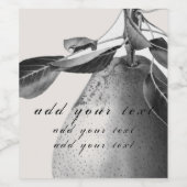 ETIKET VOOR WIJN : " PEAR"  (Enkel label)