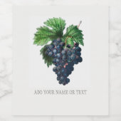 ETIKET VOOR WIJN : REDOUTÉ  : ZWARTE DRUIVEN (Enkel label)