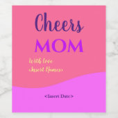 Etiket voor wijn van mama (Enkel label)