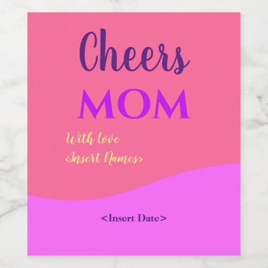 Etiket voor wijn van mama (Enkel label)