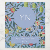 ETIKET VOOR WIJN : WILLIAM MORRIS : BLAUWE POMEGRA (Enkel label)