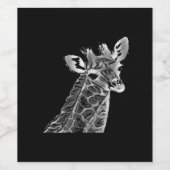 Etiket voor witte giraferwijn (Enkel label)