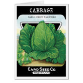  Etiket voor zaaizaad Kunst, groen kool (Voorkant)