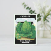 Etiket voor zaaizaad Kunst, groen kool Briefkaart (Staand voorkant)