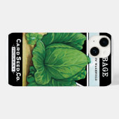  Etiket voor zaaizaad Kunst, groen kool Case-Mate iPhone Case (Achterkant (horizontaal))