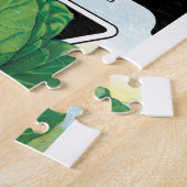  Etiket voor zaaizaad Kunst, groen kool Legpuzzel (Zijkant)