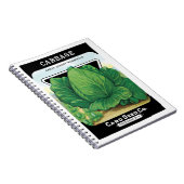 Etiket voor zaaizaad Kunst, groen kool Notitieboek (Rechterzijde)