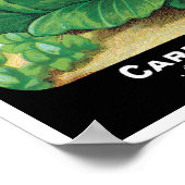  Etiket voor zaaizaad Kunst, groen kool Poster (Hoek)