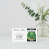  Etiket voor zaaizaad Kunst, groen kool Visitekaartje (Staand voorkant)