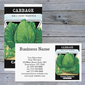  Etiket voor zaaizaad Kunst, groen kool Visitekaartje