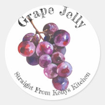 Etiket voor zelfgemaakte grape jelly in pot