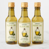 Etiket voor zelfgemaakte olijfolie op maat (Flessen)