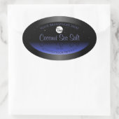 Etiket voor zwart en blauw gradiënt Glitter Logo (Tas)