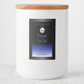 Etiket voor zwart en blauw gradiënt Glitter Logo (Voorkant)