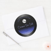 Etiket voor zwart en blauw gradiënt Glitter Logo (Envelop)