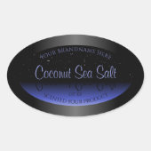 Etiket voor zwart en blauw gradiënt op zacht glitt (Voorkant)