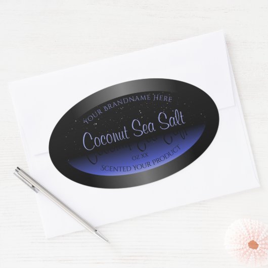 Etiket voor zwart en blauw gradiënt op zacht glitt (Envelop)