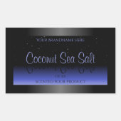 Etiket voor zwart en blauw gradiënt op zacht glitt (Voorkant)