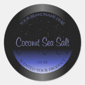 Etiket voor zwart en blauw gradiënt op zacht glitt (Voorkant)