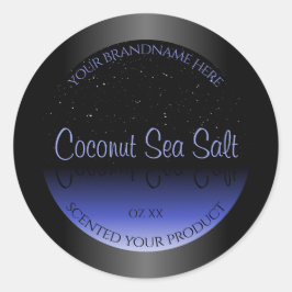 Etiket voor zwart en blauw gradiënt op zacht glitt