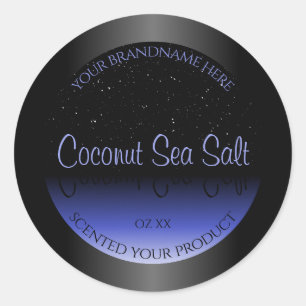 Etiket voor zwart en blauw gradiënt op zacht glitt