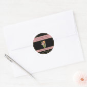 Etiket voor zwart-wit en gouden tulpkaars (Envelop)