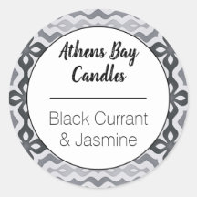 Etiket voor zwart-wit geometrisch product