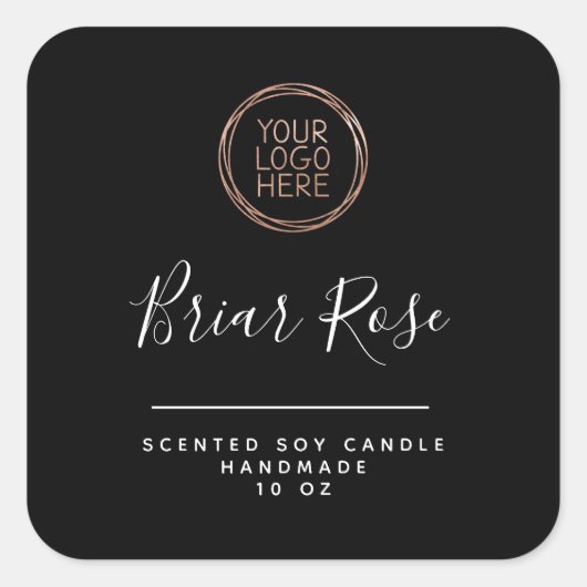 Etiket voor zwarte Logo toevoegen (Voorkant)