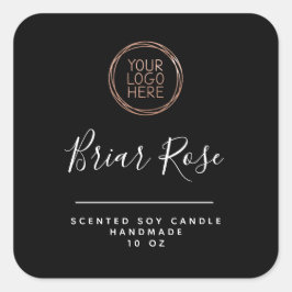 Etiket voor zwarte Logo toevoegen