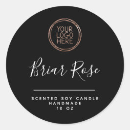 Etiket voor zwarte Logo toevoegen