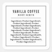 Etiket voor zwarte rand- en lijningrediënten (Voorkant)