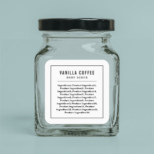 Etiket voor zwarte rand- en lijningrediënten