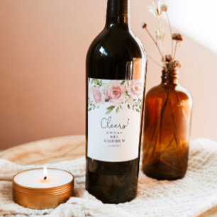 Etiket vrijgezellenfeest met blush florale suspens