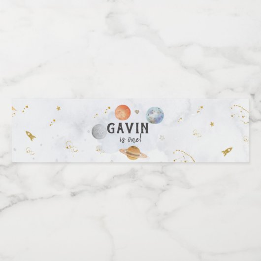 Etiket water buitenste ruimte (Enkel label)