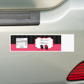 Etiket waterfles Formele Petten Elegante Retro Dre Bumpersticker (Op auto)