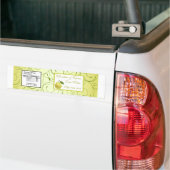 Etiket waterfles Lime Green Pear Swirls Bumpersticker (Op Truck)