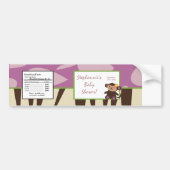 Etiket waterfles Paarse Jacana Baby shower Bumpersticker (Voorkant)