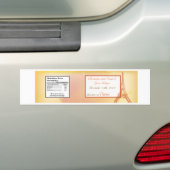 Etiket waterfles Paris Peach Bumpersticker (Op auto)