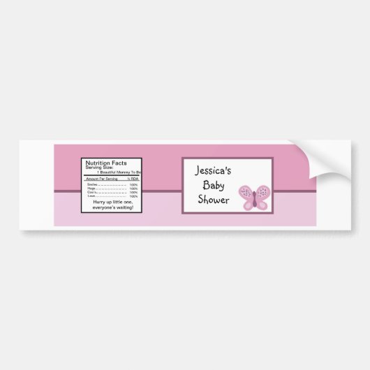 Etiket waterfles Suikerpruim Bumpersticker (Voorkant)