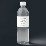 Etiket waterflesje<br><div class="desc">Pas uw ontwerp volledig aan. Nadat u klaar bent met het bewerken, downloadt u uw bestand in een JPG-indeling (vergeet niet de afloopoptie aan te zetten). Upload uw ontwerp hier door op de blauwe "Personalize"knoop te klikken.</div>
